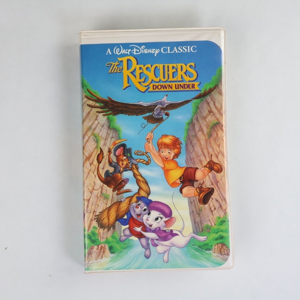The Rescuers Down Under VHS Walt Disney‎ Black Diamond Classic 1142 Clamshell